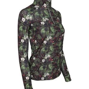 Brand New DappleBay BlackBerry Daze Long Sleeve Quarter Zip Riding Shirt XL